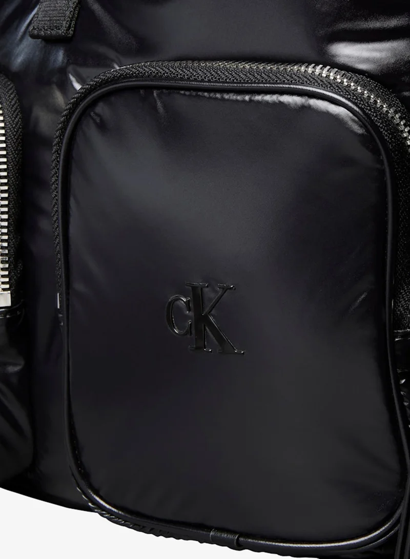 CALVIN KLEIN  Metallic Nylon Flap Pocket Backpack for Women | Best Price UAE